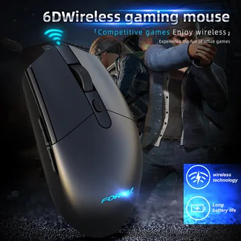 2.4 Ghz Безжична 6D Ергономична Мишка Мишка 2400 dpi USB-приемник Оптичен Bluetooth-съвместими 3,0 4,0 5,0 Компютърна игрална Мишката Без Звук 0