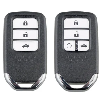 2 бр. Авто интелигентен ключ дистанционно 433 Mhz Id47 Чип, Подходящи за Honda Civic 2014-2017 - 4 Бутон 3 бутон 0