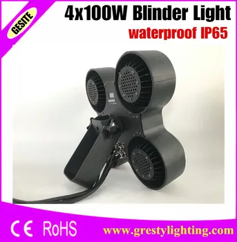 2 бр./лот Открит водоустойчива IP65 4 очи led blinder светлина 4x100 W cob топло бяло dj оборудване 4