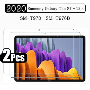 (2 опаковки) Закалено стъкло За Samsung Galaxy Tab S7 Plus 12,4 2020 SM-T970 SM-T975 SM-T976B Защитно фолио за екрана с пълно покритие