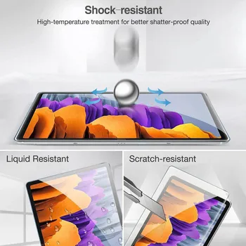 (2 опаковки) Закалено стъкло За Samsung Galaxy Tab S7 Plus 12,4 2020 SM-T970 SM-T975 SM-T976B Защитно фолио за екрана с пълно покритие 5