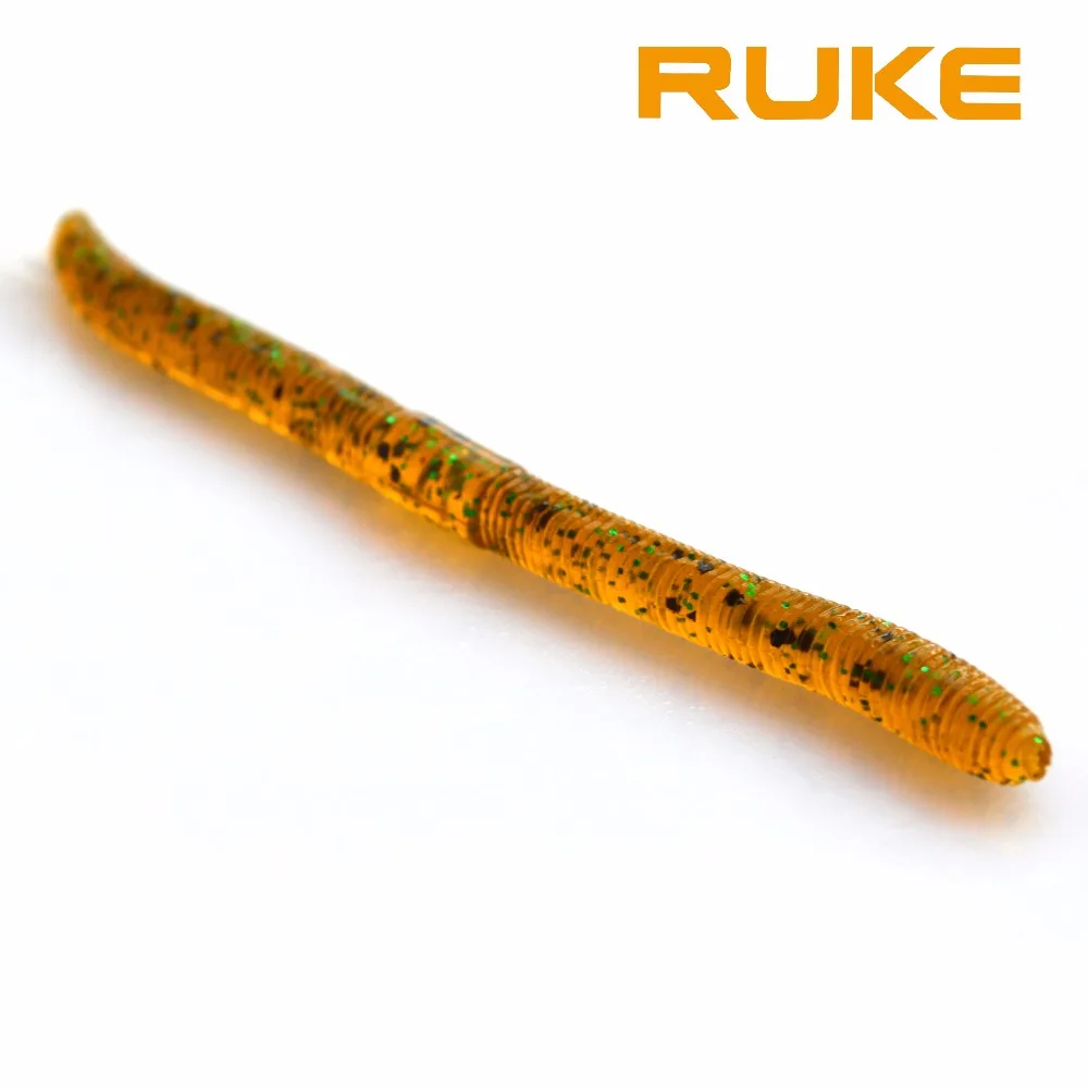 RUKE Нови меки примамки с червеи 96 мм/2 г, 6 бр./лот, 4 цвята, мека стръв с Дъждовно червей, Меки примамки и пластмасови стръв за улов на Шаран 1