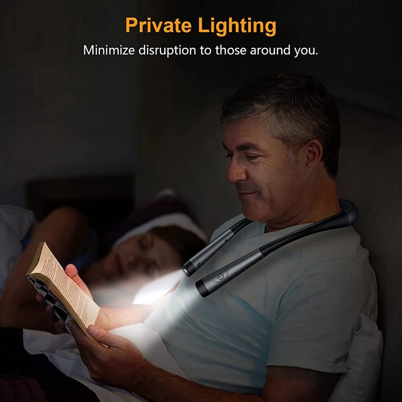 Настолна лампа-награда на шията, Акумулаторна светодиодна настолна лампа за четене в леглото, 3 цветни режим за защита на очите 1