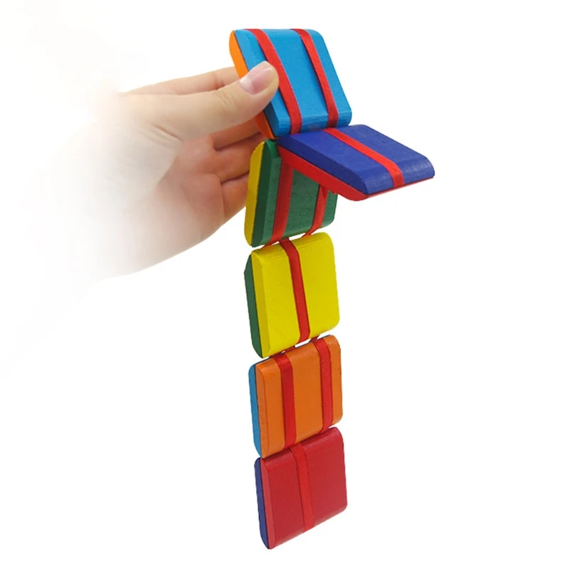 H7JA Гореща Цветна Дървена Стълба Джейкоба Класическа Играчка за Децата, с Много интересни Пълнители за отглеждане и пълнители за ръчни чанти 1