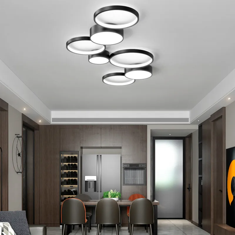 Нов модерен скандинавски led тавана лампа за дневна, лампа за спални, ресторант, led полилей, крушка за хотела, led лампа ZM1119 1