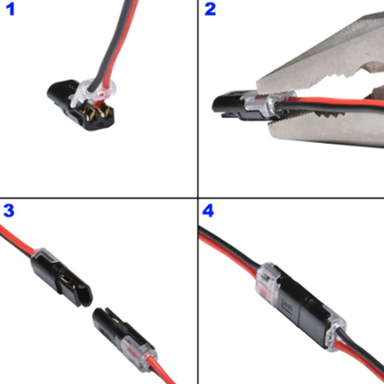 Автомобилни съединители за кабели 10 бр., Автоматични Клеммные подложки, без източване, Быстроразъемные Конектори, Клеммная тампон за кримпване на кабели 1
