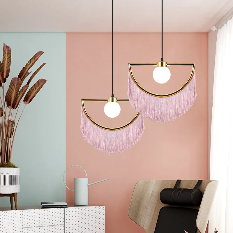 Модерни Led Висящи Лампи жълт/розов цвят За Всекидневна, Спалня, Домашно Осветление, Окачен лампа WJ10 1