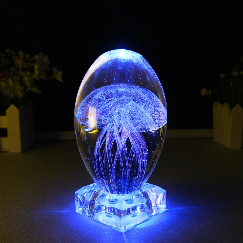 Най-новите Творчески Подаръци Модел на Медуза, 3D Многоцветен Led Осветителна Лампа, Кристал Маса За Украса на Празничната Стая, лека нощ 1