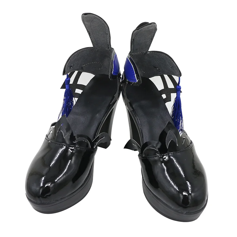 Играта Genshin Impact Keqing Обувки За Cosplay Нова Кожена Униформа Латерн Ритуално Облекло Ke Кинг Вечерна Рокля Игра Хелоуин Дамски Мъжки обувки 1