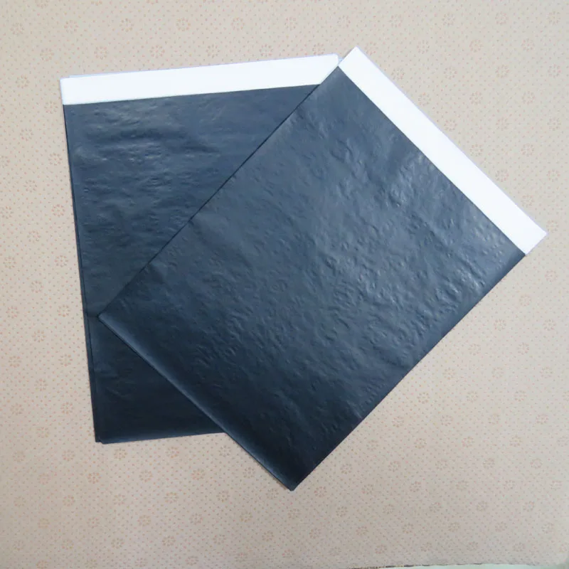 100шт една черна копирна хартия от въглеродна стомана восъчна хартия, на трансферния хартия копирна хартия 16K тънка хартия финансова черна копирна хартия 1