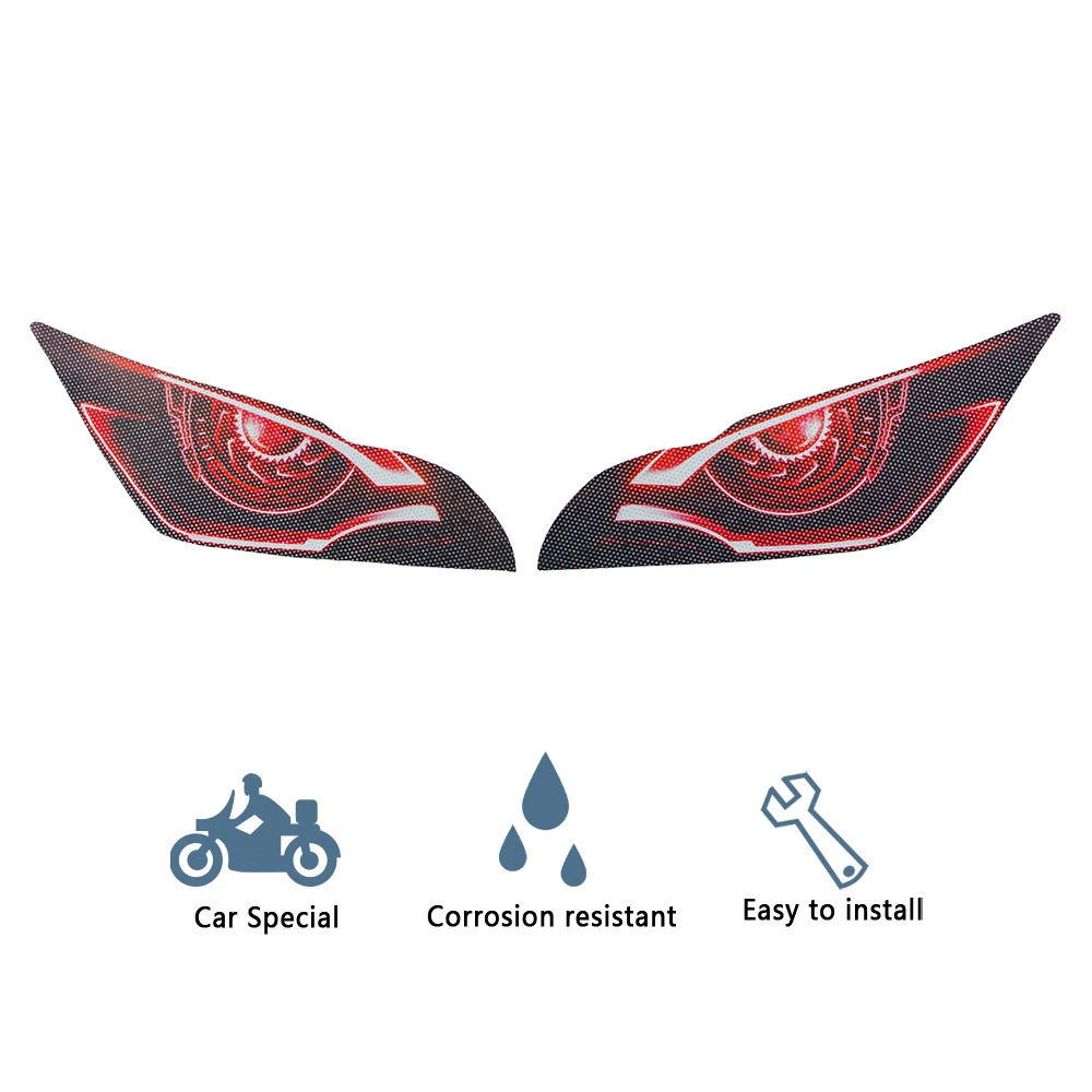Защита на светлина Етикети За Kawasaki Ninja ZX-10R ZX10R ZX 10R 2011-2015 Мотоциклет 3D Преден Обтекател Стикери За Фарове 1