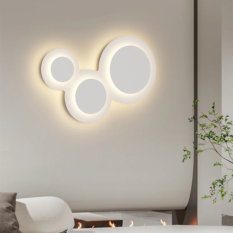 Модерен минималистичен, с монтиран на стената лампа, нощна лампа за спални Скандинавски фонова стена в хола, с монтиран на стената лампа creative осветление стълба на пътеката 1