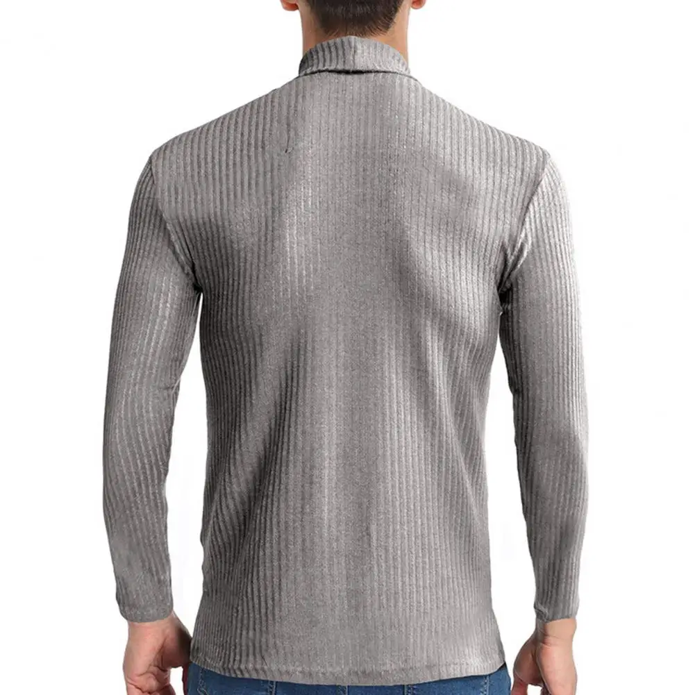 Модерен Мъжки Основен Пуловер, Поло Есен Зима Мъжки Трикотаж Мразоустойчив Вязаная Долна Риза 1
