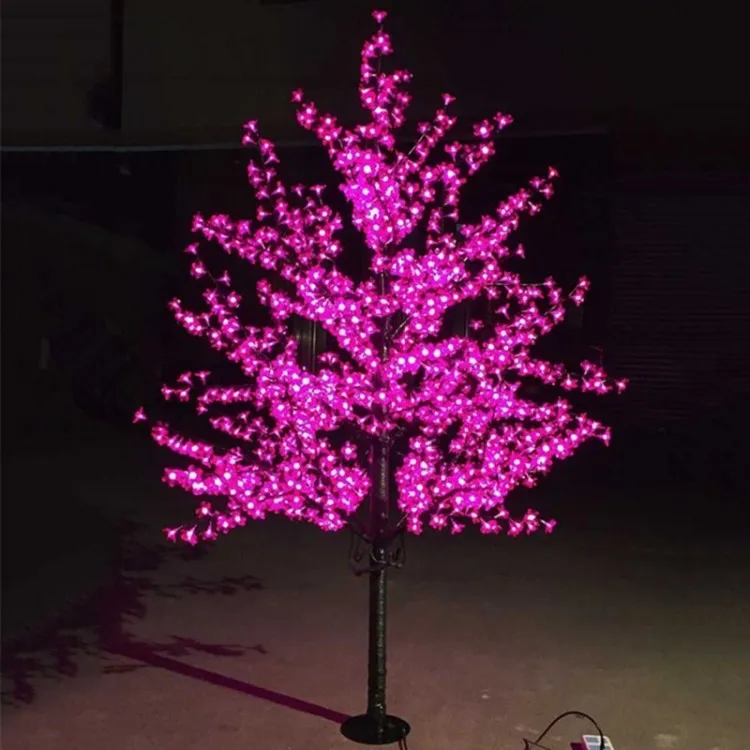 2 М 6.5 фута Височина LED Изкуствени Дървета Череша Коледна Лампа 1152 бр. Led Лампи 110/220VAC Водоустойчив Страхотна Градински Интериор 1
