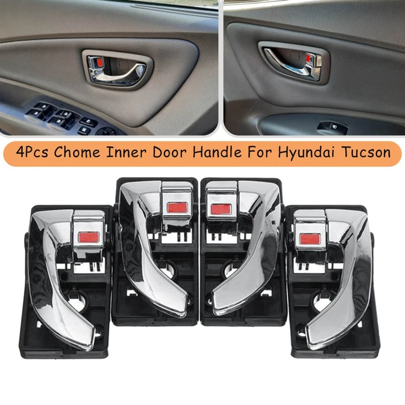 82620-2Z02 4 бр. Автомобилна Вътрешна Врата копчето Наляво и Надясно Взаимозаменяеми Комплект Hyundai Tucson 2005-2009 г. 1