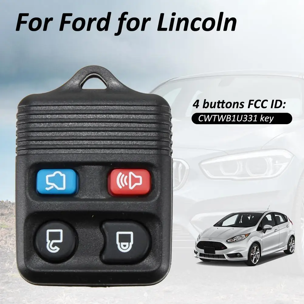 Калъф за ключове за дистанционно управление За Ford За Вратите на Автомобила Lincoln RC Key 4 Бутона 1