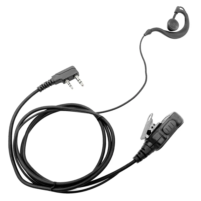 Слушалки за слушалките от G-образна форма с микрофон за ПР, която е съвместима с Baofeng UV-5R BF-888S BF-F8HP BF-F9 UV-82 UV-82HP UV-82C Kenwood TK-2107 1