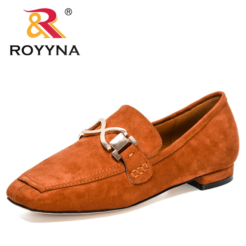 ROYYNA/новост 2021 г.; дизайнерски обувки на равна подметка; големи размери; модни обувки-лодка от Флока; дамски ежедневни обувки; дамски офис обувки без закопчалка на ниски обувки; Дамски 1