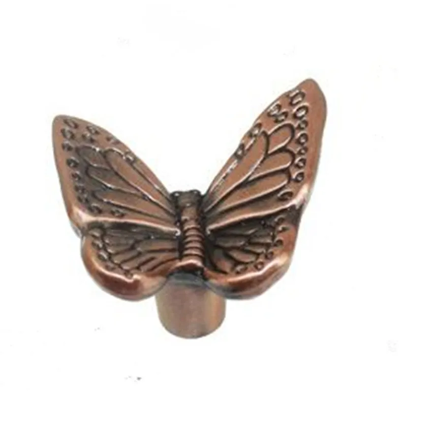 Ретро творчески пеперуда детска стая, мебелни дръжки бронзов чекмеджето на шкаф за обувки дръжката и издърпайте античен месинг скрин детска дръжка 1