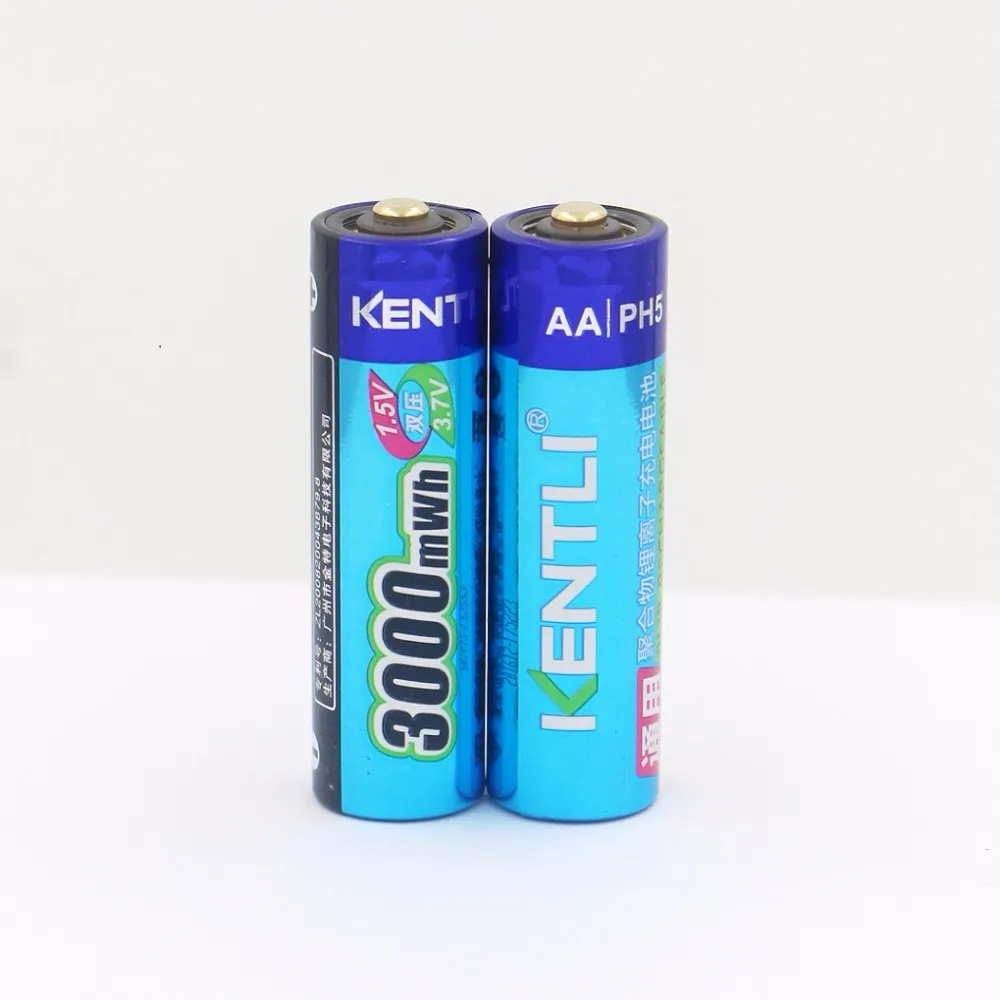 KENTLI 2pcs1.5v AA 3000 Mw/ч литиево-йонна полимерна литиева батерия + 2pcs1.5v AAA 1100 Mw/ч батерия + 1 бр. зарядно устройство 1