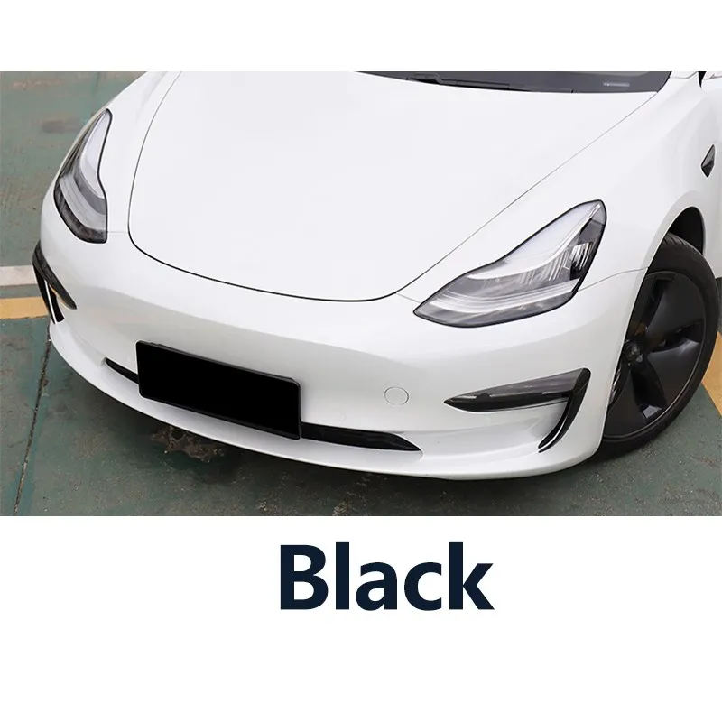 Автомобилна Защитна Лента На Предната Броня Предна Противотуманная Фаровете Рамка Модификация На Купето Aticker За 2022 Tesla Модел 3 Y Външни Аксесоари 1