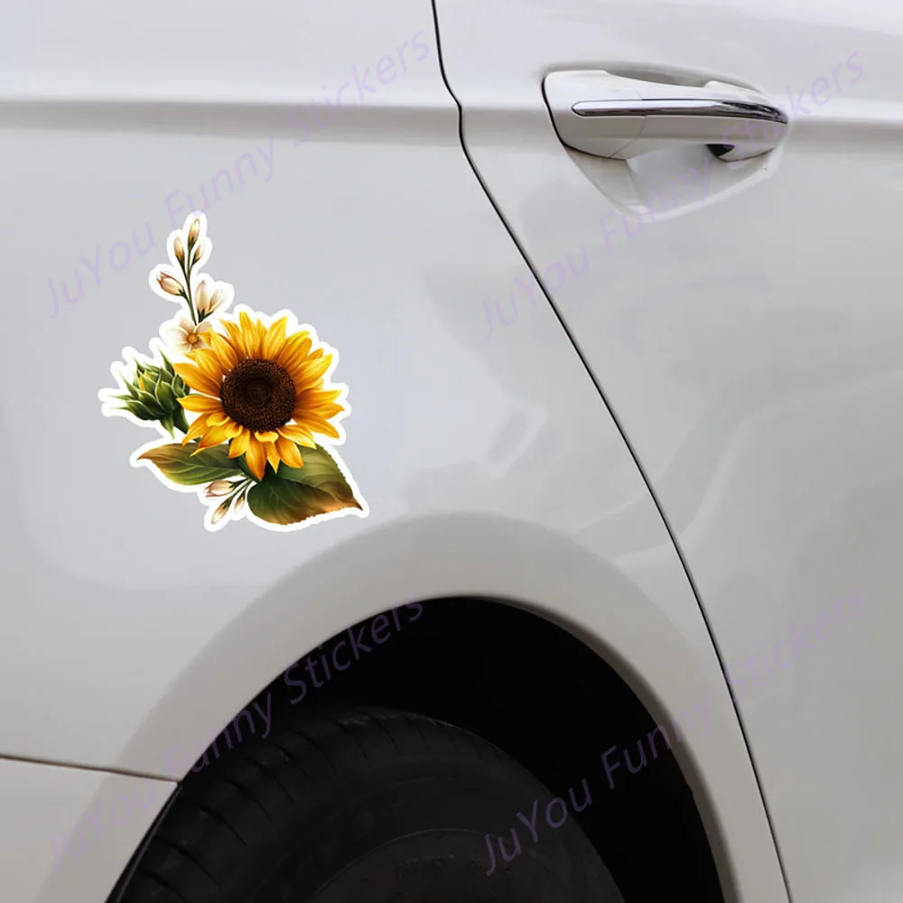 FUYOOHI Забавни Стикери Външни Аксесоари Самоличността на Слънчогледа Декор на Цветя Автомобилни Стикери Високо Качество Персонализирани Цветни 1