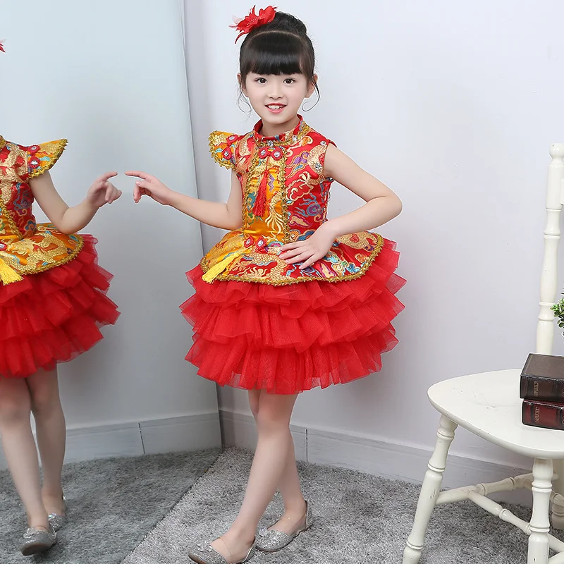 модерни детски танцови костюми за деца, танцово рокля-пакетче с пайети за момичета, танцово рокля за салса за момичета, танцови 1