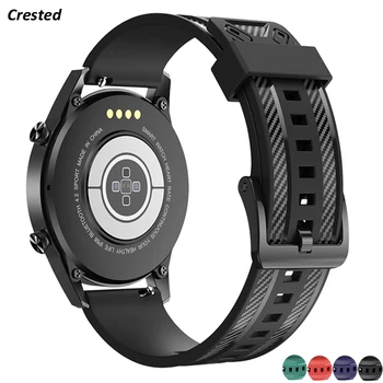 20 мм, 22 мм и Каишка За Samsung Galaxy Watch 4/Класически/46 мм/42 мм/Активни Въглеродни влакна + силикон гривна Huawei watch GT/2/3/ професионален каишка