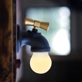 2018 Нов дизайн кран led лека нощ и с датчик за движение Гласов Контрол, USB Акумулаторна Кран монтиран на стената лампа за вътрешно осветление
