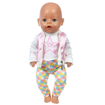 2020 Нова розова риза, костюм, стоп-моушън Дрехи, Подходящи За кукли 43 см, дрехи за новородени, Аксесоари За Кукли Реборн