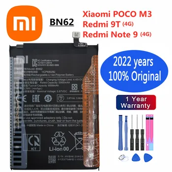 2022 Г. най-Високо Качество 6000 mah BN62 Xiao mi Оригинална Батерия За Xiaomi POCO M3/Redmi 9T Note 9 4G Версия на Батерията + Инструменти