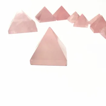28-35 мм натурален розов кварцов камък кристални пирамида подарък