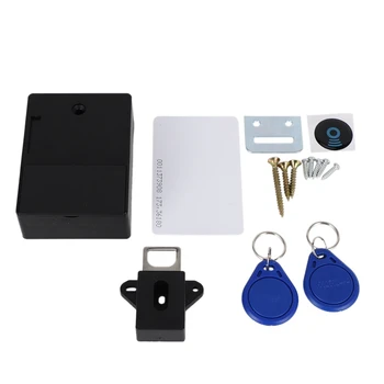 2X RFID Електронно Заключване за кабинет САМ За дървена кутия, готови за употреба и програмиране (черен) 4