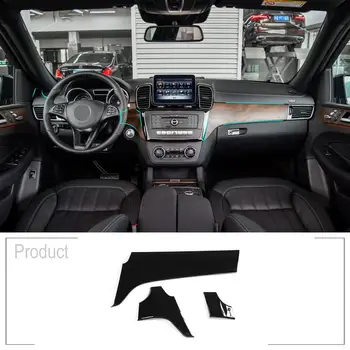 3 бр. ABS Автомобилна Вътрешна, Централна Конзола Защитен Панел на Кутията Накладки За Mercedes Benz GLE 350 GLS 400 Class 2013-2019 Автомобилни Аксесоари
