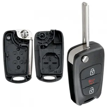 3 Бутона за дистанционно на ключа на автомобила с режиссерским острие Подходящи за Hyundai Avante I30 /K5 /Kia K2 /IX35 /Sorento Sportage