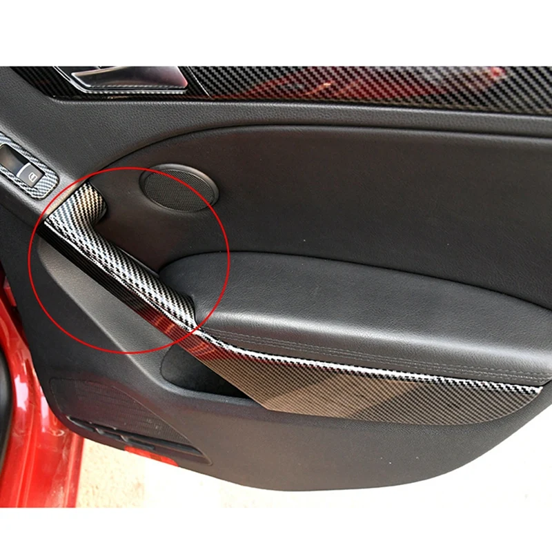 4 бр. Автомобилни Стикери от ABS-пластмаса с Шкурка от Въглеродни влакна, Вътрешната Врата, Подлакътник, Декоративна Капачка за Golf 6 MK6 2009-2013 2