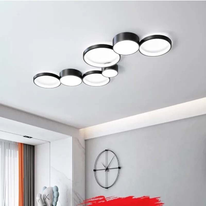 Нов модерен скандинавски led тавана лампа за дневна, лампа за спални, ресторант, led полилей, крушка за хотела, led лампа ZM1119 2