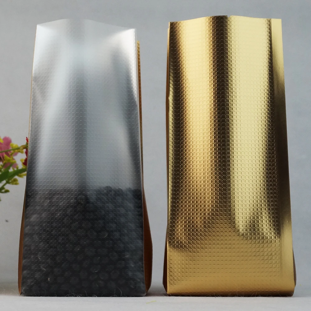 Предната Прозрачна Матирана, Златна чанта Amboss Oragan, Открит за топлинно запечатване, 11x30 см / 100 бр. Опаковка за Съхранение на Кое трасе от алуминиево фолио 2