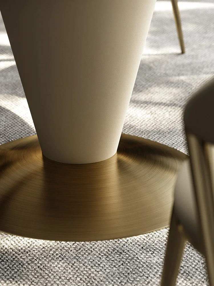 Италиански минималистичен маса за хранене модерен минималистичен 2022 дизайнерски кръгла маса за хранене за дома 2