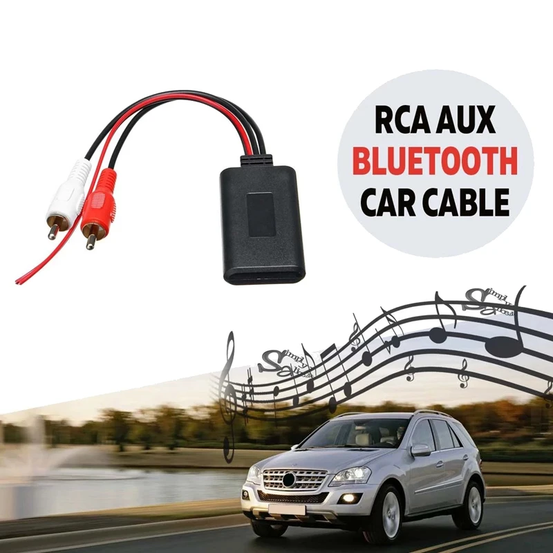 20 Броя Автомобилни Универсален Безжичен Модул Bluetooth Музикален Кабел-Адаптер с 2 RCA AUX in Музикален Аудио 2