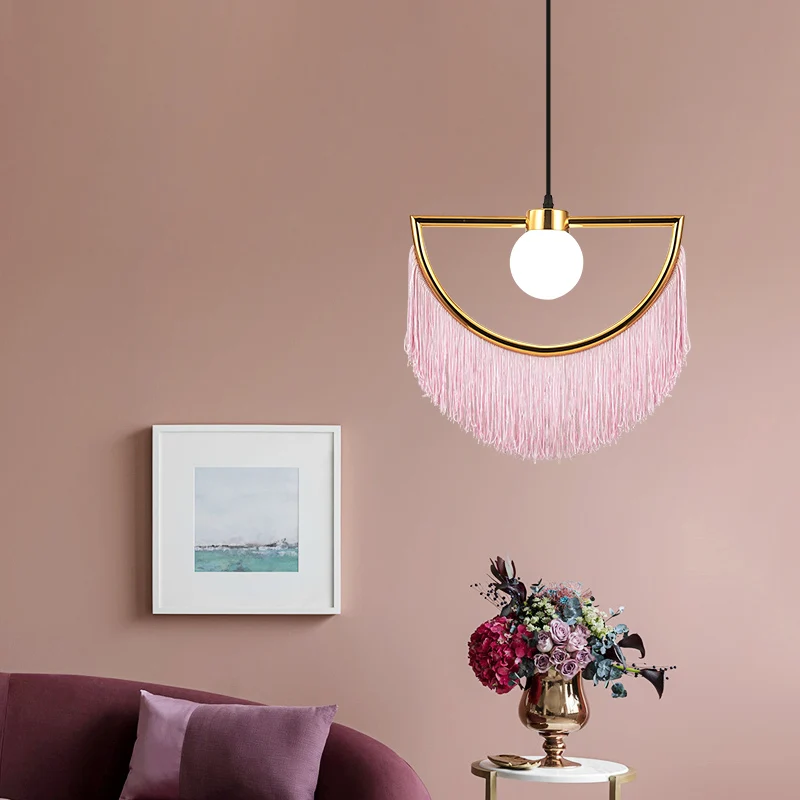 Модерни Led Висящи Лампи жълт/розов цвят За Всекидневна, Спалня, Домашно Осветление, Окачен лампа WJ10 2