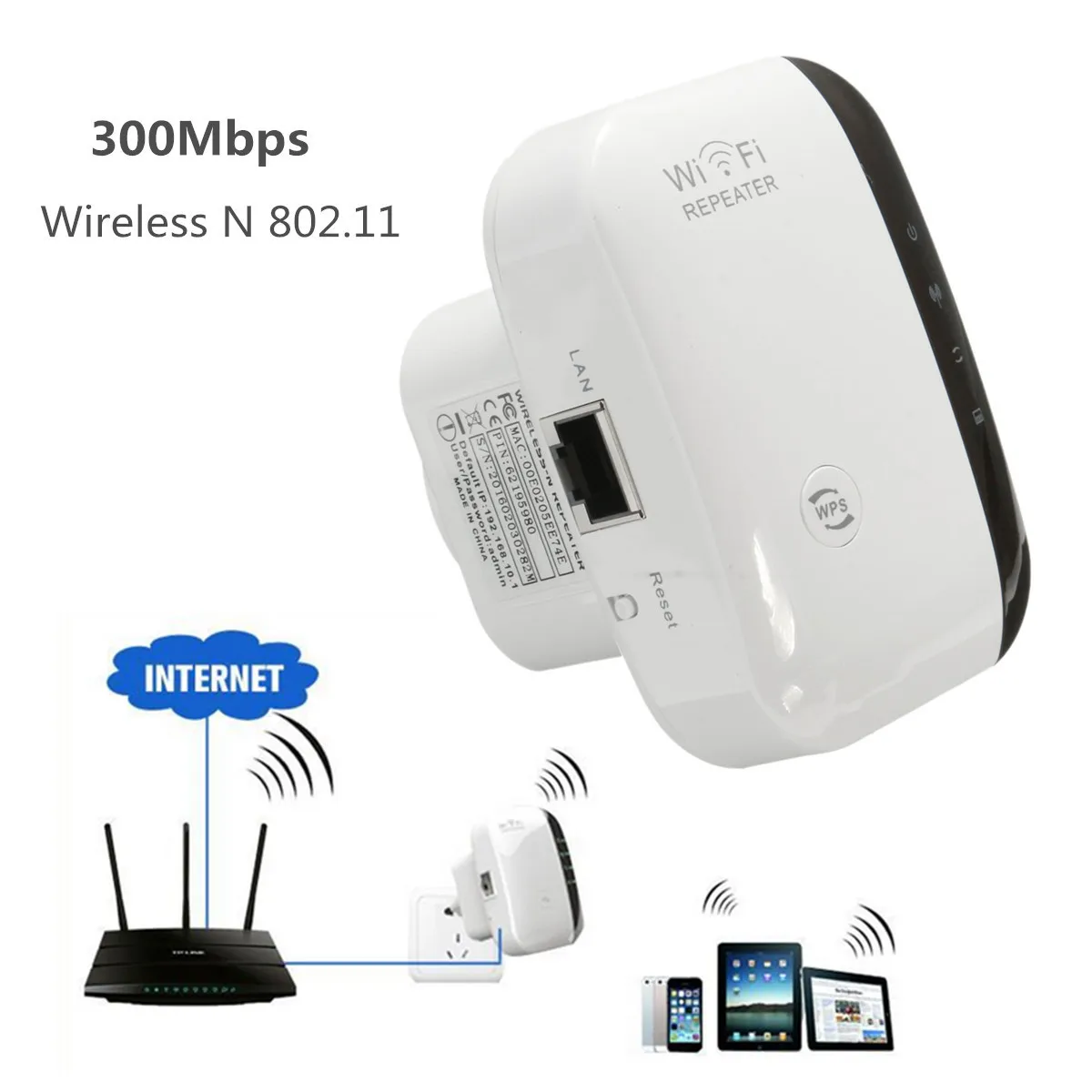 300M Wireless-N Wifi Ретранслатор 2.4 G AP Router Усилвател на Сигнала Удължител Усилвател Uk Щепсел 2