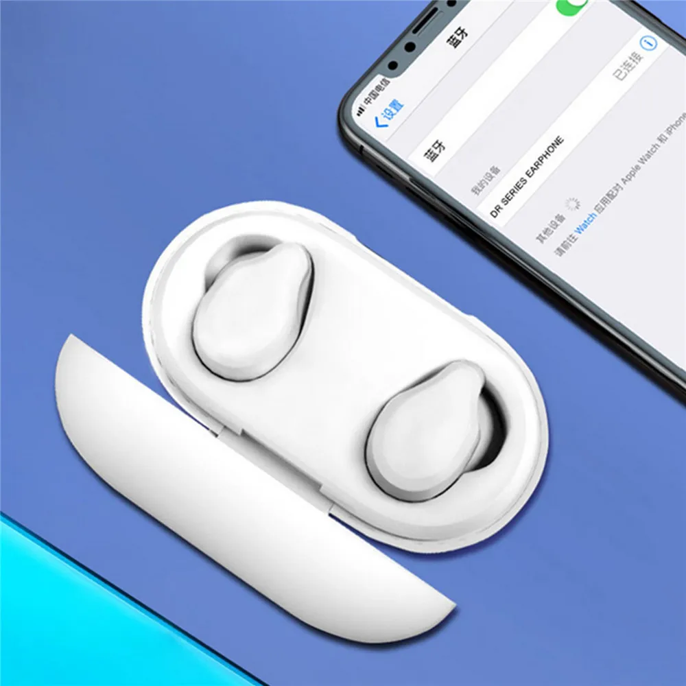 Мини Bluetooth 5,0 Безжични Слушалки в ушите намаляване на шума, Стерео Спортни Слушалки с Зарядно Калъф и Bluetooth 5,0 Слушалки 2