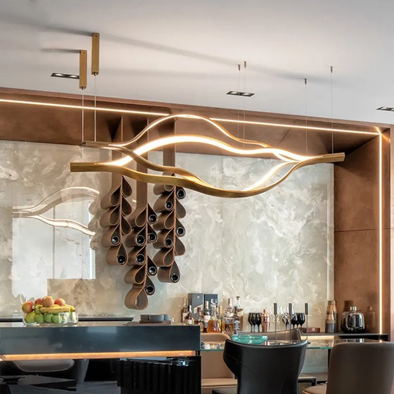 Северна Европа прост креативен модерен ресторант във формата на овалния бар хол, получаващи зала led Полилей 2