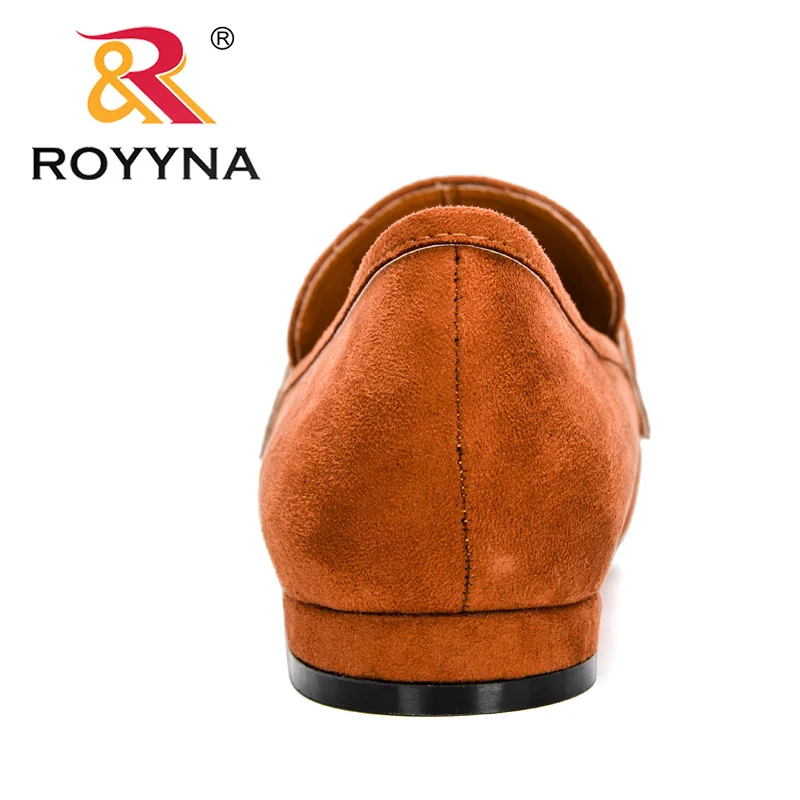 ROYYNA/новост 2021 г.; дизайнерски обувки на равна подметка; големи размери; модни обувки-лодка от Флока; дамски ежедневни обувки; дамски офис обувки без закопчалка на ниски обувки; Дамски 2