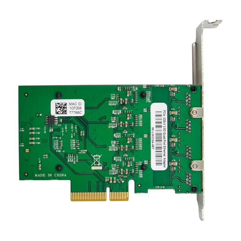I225-V3 PCI-E X4 Гигабитная Сървър мрежова карта с четири порта 2.5 Gbe 1000 Mbps RJ45 Порт Гигабитная детска мрежова карта 2