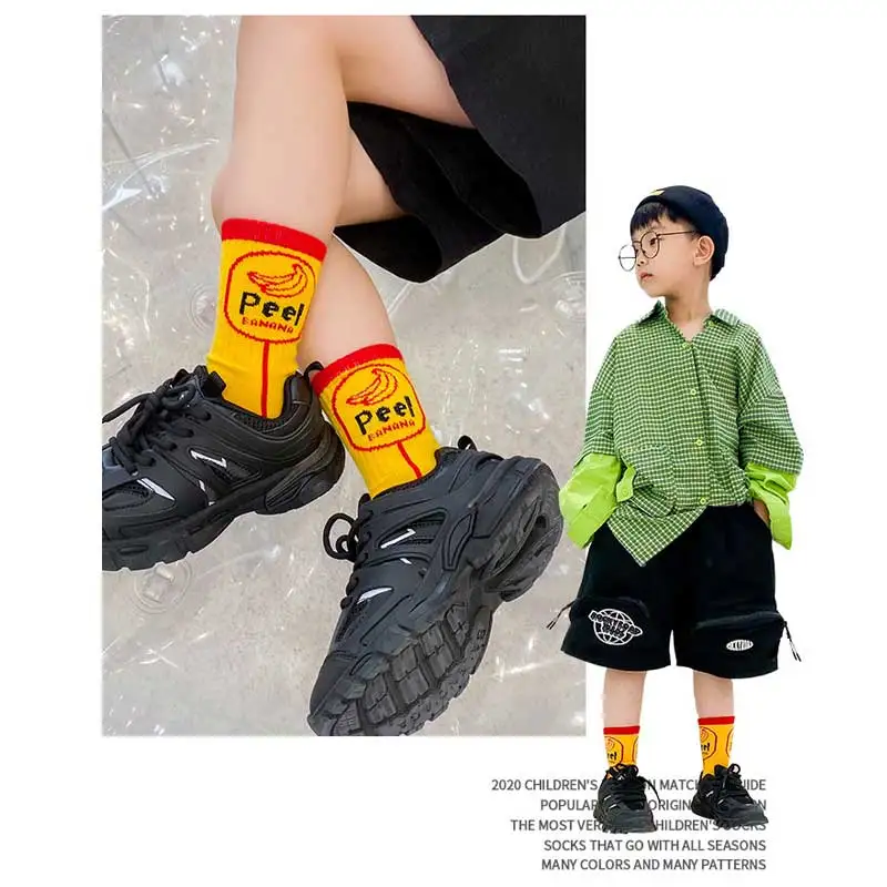 Детски чорапи с принтом За момичета и момчета, Детски чорапи за момичета, Къси чорапи за момичета и момчета, за малки деца, Тийнейджъри, на 10 години, Памук 2