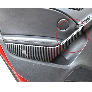 4 бр. Автомобилни Стикери от ABS-пластмаса с Шкурка от Въглеродни влакна, Вътрешната Врата, Подлакътник, Декоративна Капачка за Golf 6 MK6 2009-2013 1
