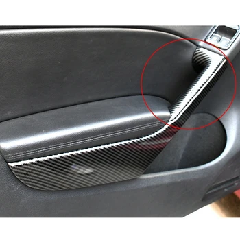 4 бр. Автомобилни Стикери от ABS-пластмаса с Шкурка от Въглеродни влакна, Вътрешната Врата, Подлакътник, Декоративна Капачка за Golf 6 MK6 2009-2013 3
