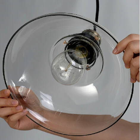 Nodic висящи лампи стари Промишлени вятър Прозрачно стъкло кабел окачен лампа ретро Едисон бронзов медальон лампа E27 3